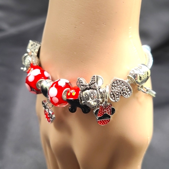 DISNEY Mickey Minnie Mouse Charm Bracelet - Picture 10 of 15